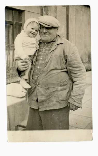 Abuelo y nieto — Foto de Stock