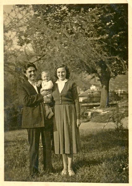 Muž, žena a dítě — Stock fotografie