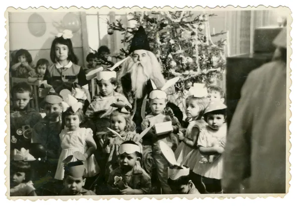 Santa Claus (děda mráz) v dětském pokoji — Stock fotografie