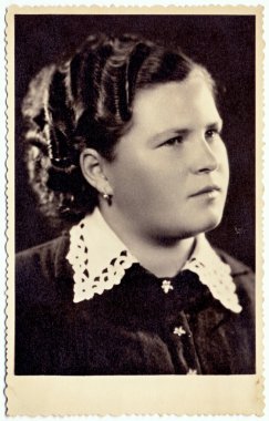 genç bir kadının partrait