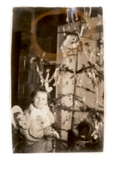 Menina - no Natal — Fotografia de Stock