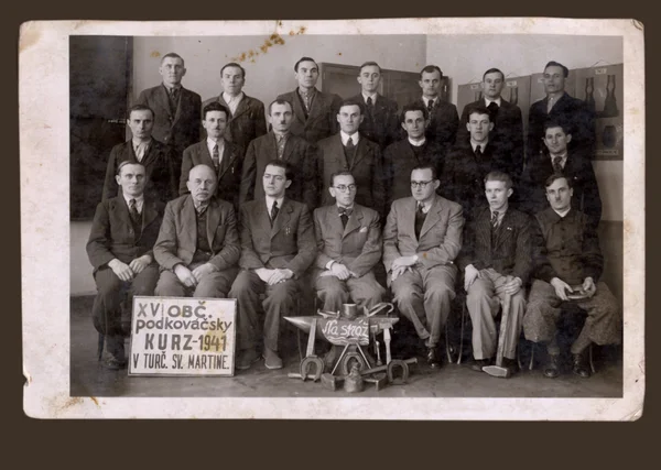 Velhos colegas de classe, amigos - homens — Fotografia de Stock