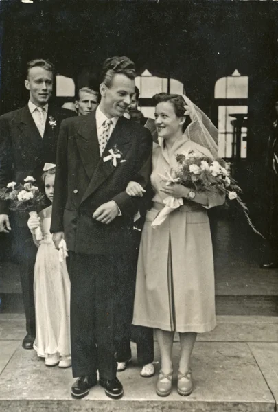 Giorno del matrimonio Sposa e Sposo — Foto Stock