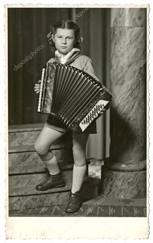Child - Girl with Accordion