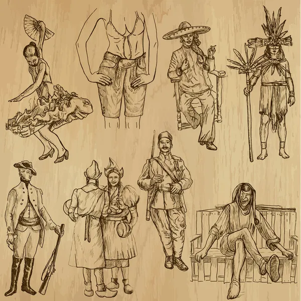 Personas y costumbres - XI — Archivo Imágenes Vectoriales