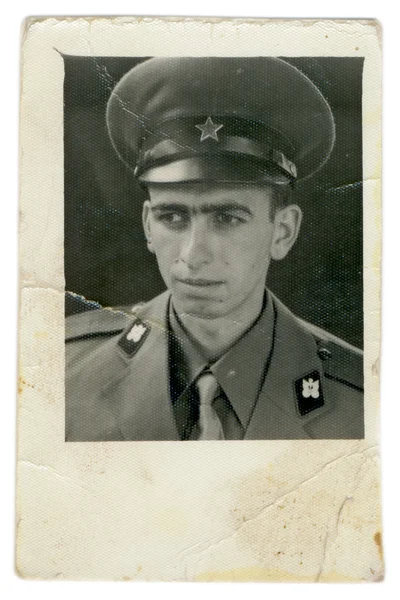 Officer in cap — Stock Photo, Image