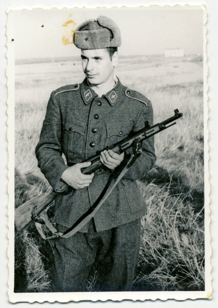 Soldier with a gun