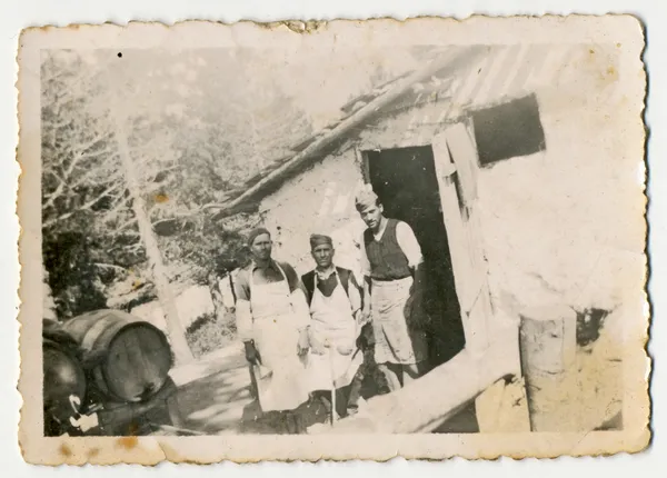 Tres cocineros militares — Foto de Stock