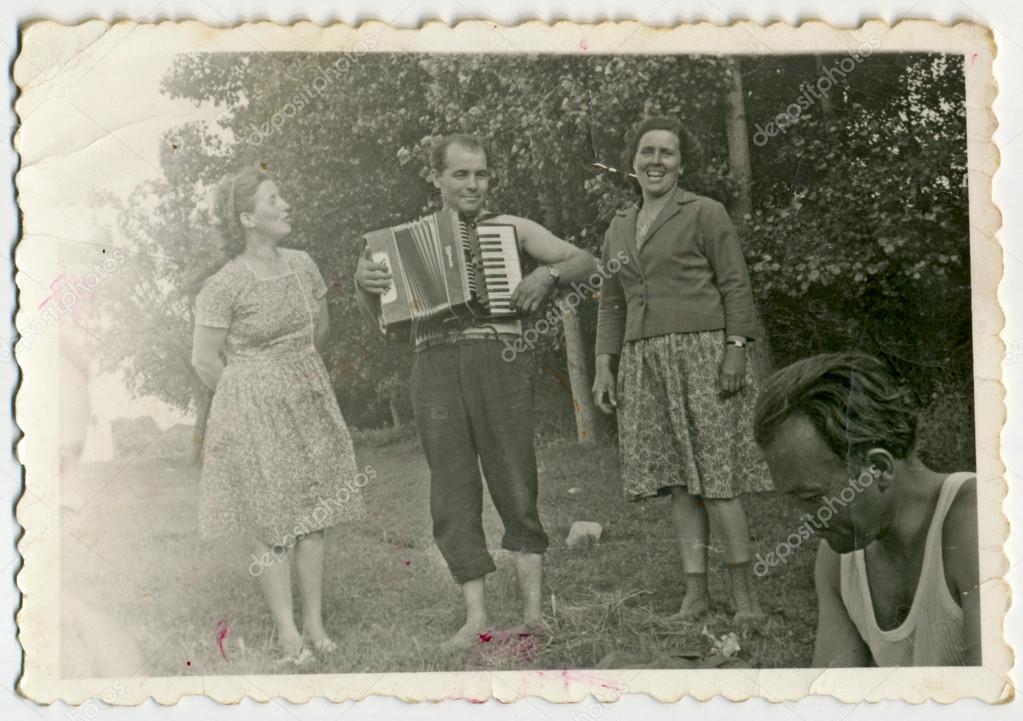 Man playing the accordion