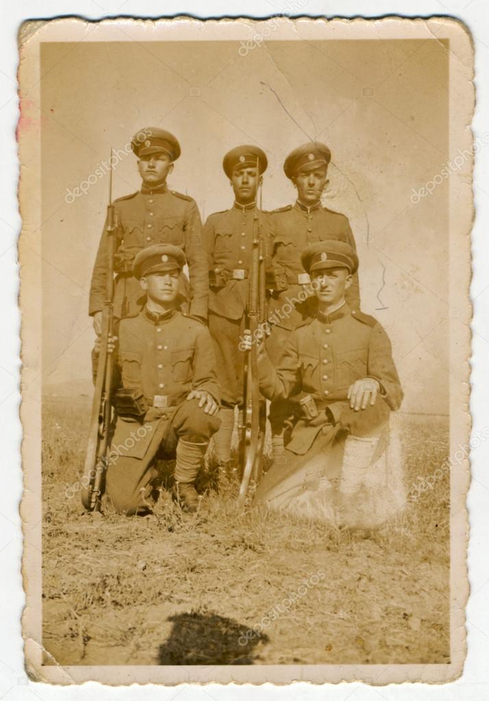 Group of soldiers with rifles