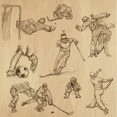 Sport collection no.9 - hand drawn illustrations clipart