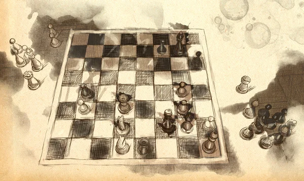 Die großen Schachpartien der Welt: Karpow - Kasparow — Stockfoto