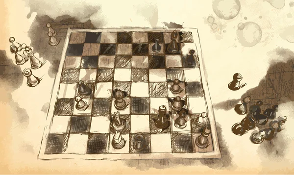 Les grands jeux d'échecs du monde : Karpov - Kasparov — Image vectorielle