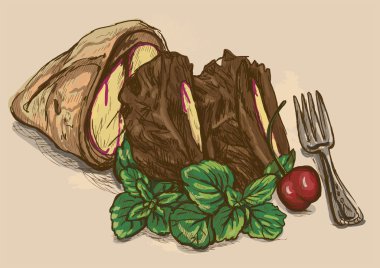 tatlılar - elle çizilmiş şekil