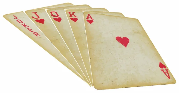 Cartas de jogar - em linha reta - vetor — Vetor de Stock