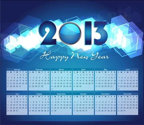 Új év 2013 közötti tervezési / naptár, vektoros eps10 — Stock Vector