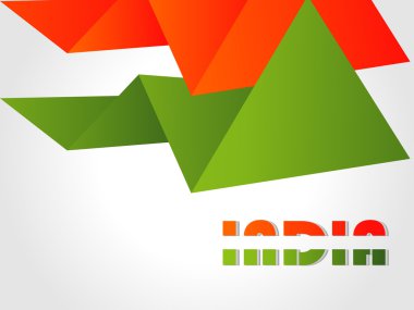 Creative Indian flag color background with wave for Independence Day and Republic Day clipart