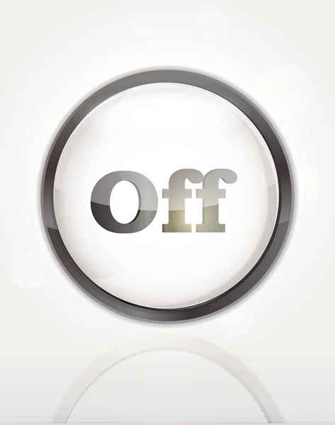 Off button/label, vector illustration — Stock Vector