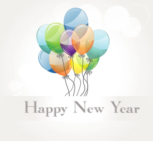 Feliz Ano Novo fundo com balões, vetor Vetores De Bancos De Imagens