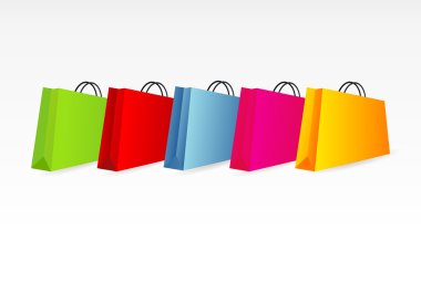 renkli alışveriş torbaları set, eps10 vektör