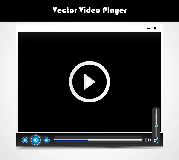 Lecteur vidéo audio vectoriel pour le web, eps10 — Image vectorielle