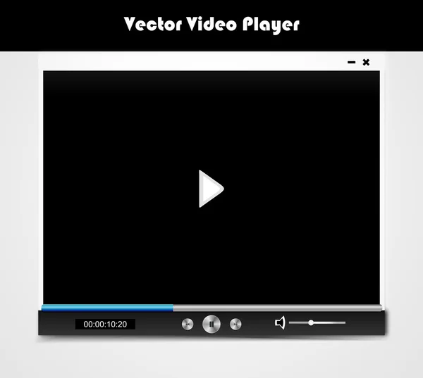 Lecteur vidéo audio vectoriel pour le web, eps10 — Image vectorielle