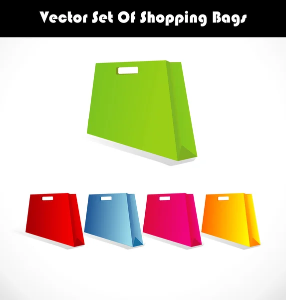 Векторний барвистий набір пакетів для покупок, eps10 — стоковий вектор