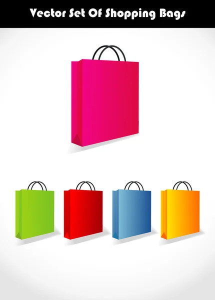 Conjunto de sacos de compras coloridos vetoriais, eps10 —  Vetores de Stock
