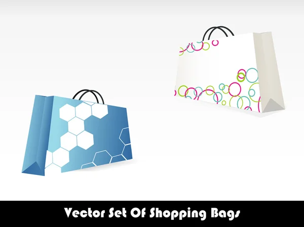 Renkli alışveriş torbaları set, eps10 vektör — Stok Vektör