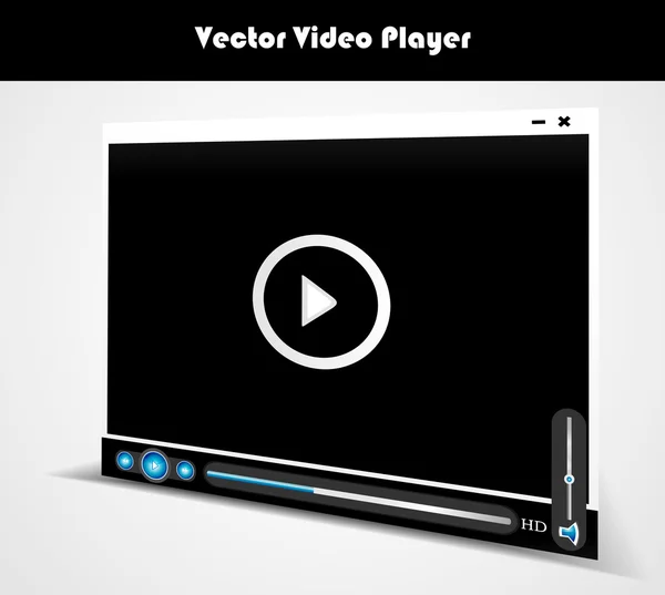 Vector audio-/ videospeler voor web, eps10 Rechtenvrije Stockillustraties