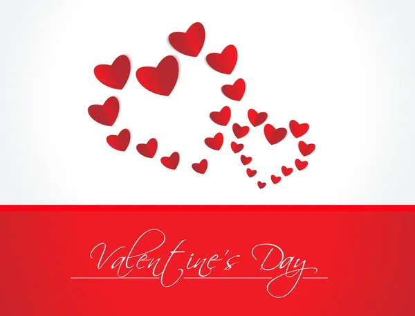 Hearts And Valentine`s Day Card With, Vector Illustration — Stock Vector