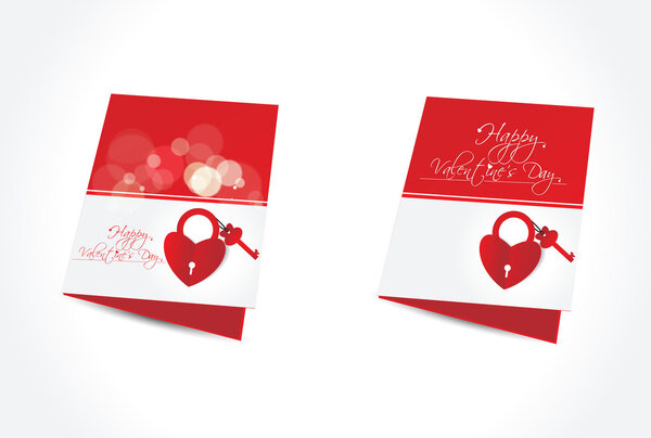 Hearts And Valentine`s Day Card With, Vector Illustration