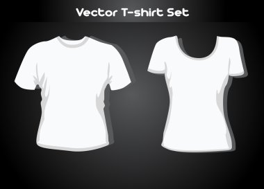 t-shirt tasarım şablonu (erkek ve kadın), eps10