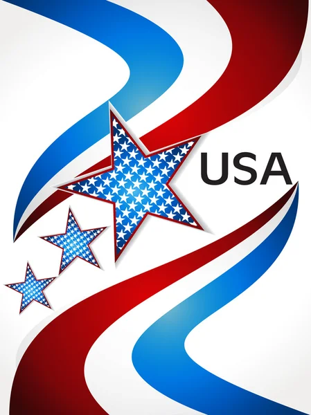 Bandiera americana, sfondo vettoriale per il giorno dell'indipendenza. Illustrazione — Vettoriale Stock