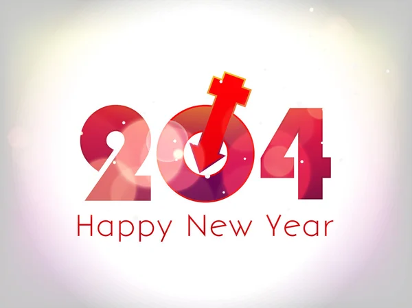 Happy New Year 2014 illustration with male female symbol — Stock Vector