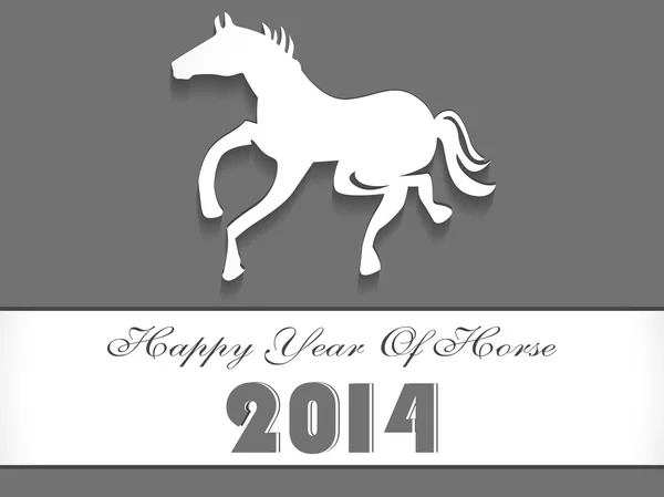 Ilustración creativa para el nuevo año, Año del caballo — Vector de stock