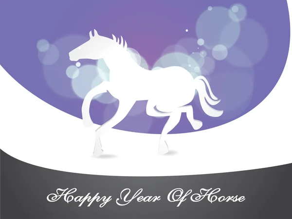 Ilustración creativa para el nuevo año, Año del caballo — Vector de stock