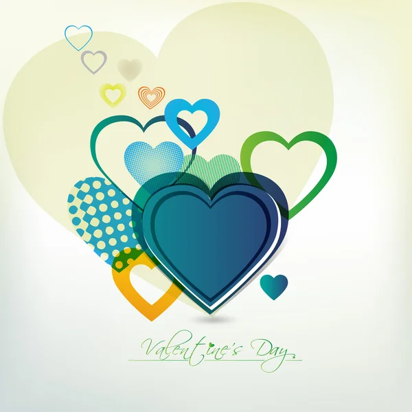 Аннотация Vector Heart for Valentines Day Background — стоковый вектор