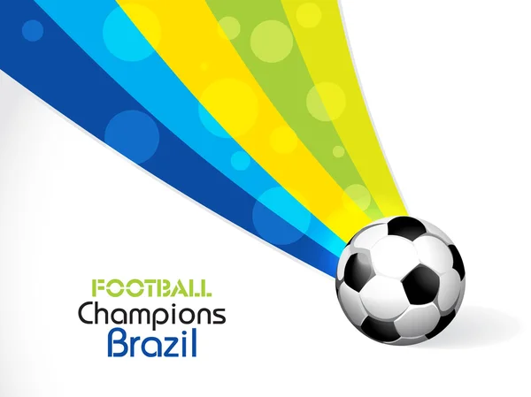 Creative Illustration football in Brazil flag concept - vector b — Stock Vector