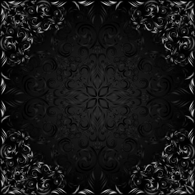 Vintage çerçeve ve süslü kağıt, tasarım