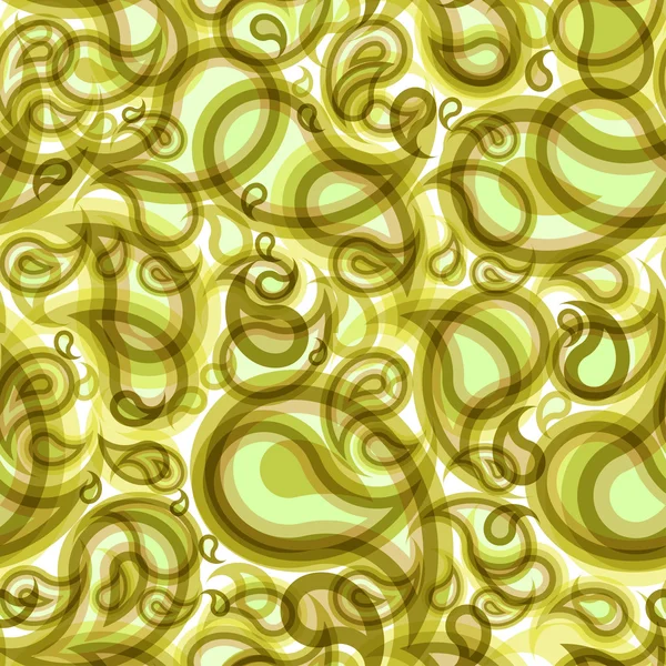 Abstracte naadloze groene paisley patroon — Stockvector