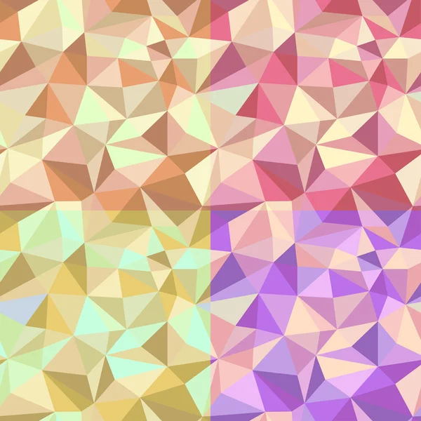 Ensemble de quatre vecteurs abstraits motif sans couture — Image vectorielle