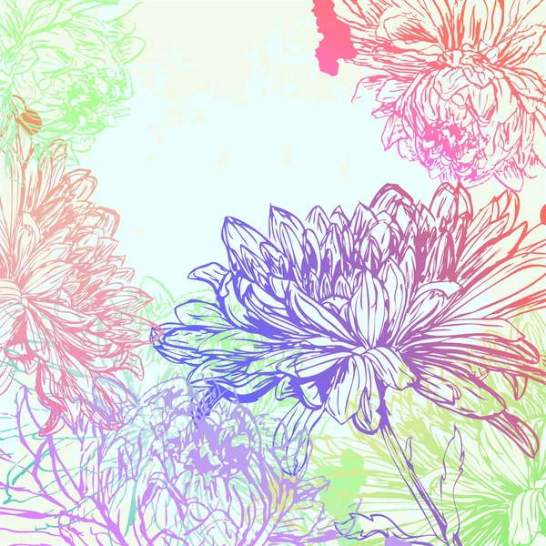 Chrysanthemen Hintergrund — Stockvektor
