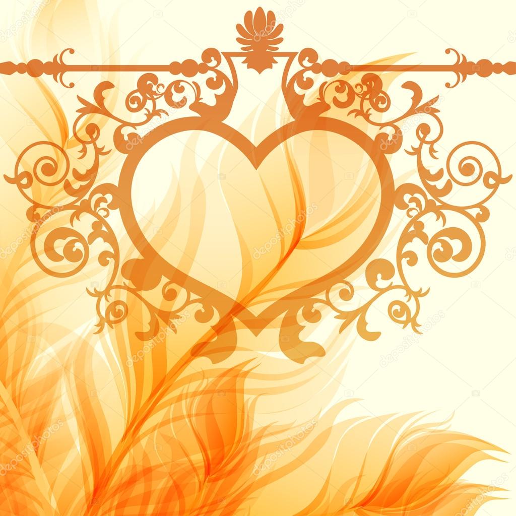 Vintage valentine background with wrought heart frame Stock Vector by  ©0mela 17823079, image size:1024x1024