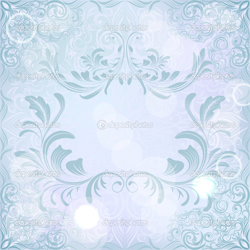 Vector abstract background with floral calligraphic frame