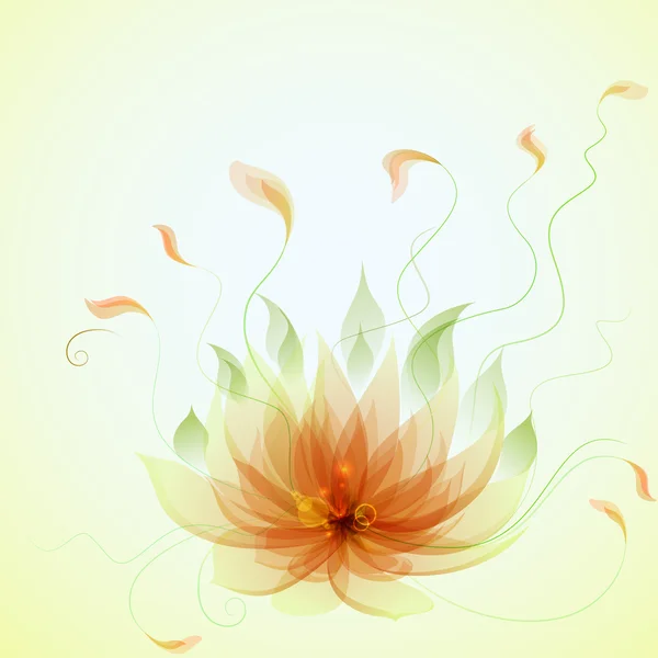 Vettore astratto fiore di loto giallo — Vettoriale Stock