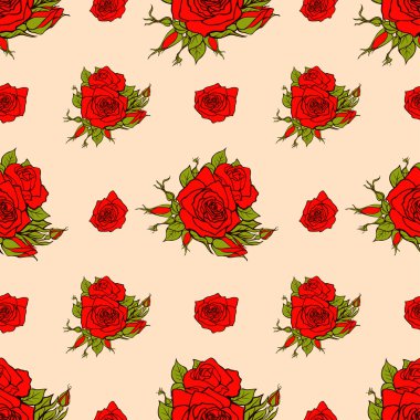 Gül ile vektörsüz desen