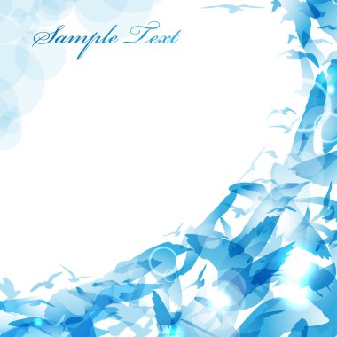 kuş sürüsü ile arka plan