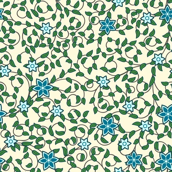花を織りのヴィンテージのシームレスなパターン — ストックベクタ
