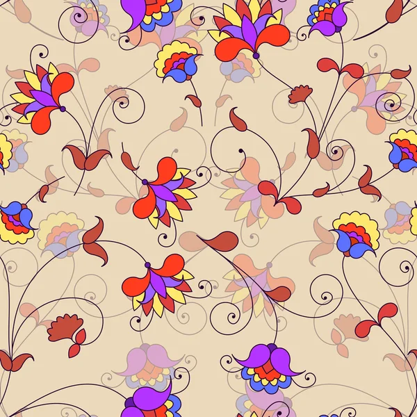 ベクトルシームレスな花柄 — ストックベクタ